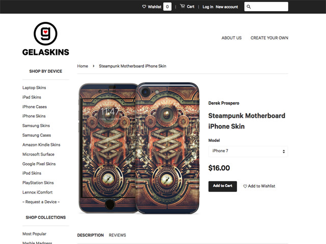 スキンシールGELASKINS